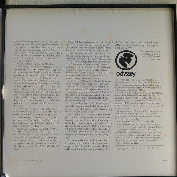Maurice Ravel, Robert Casadesus – The Complete Piano Music (E/VG+) – LP, US 1970 - Image 3