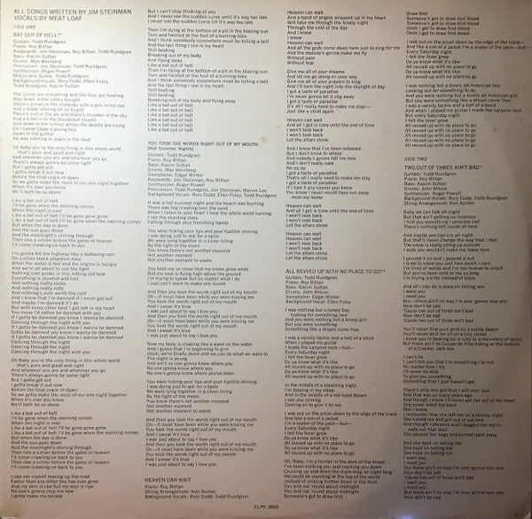 Meat Loaf – Bat Out Of Hell (VG/VG+) – LP, AU 1977 - Image 4