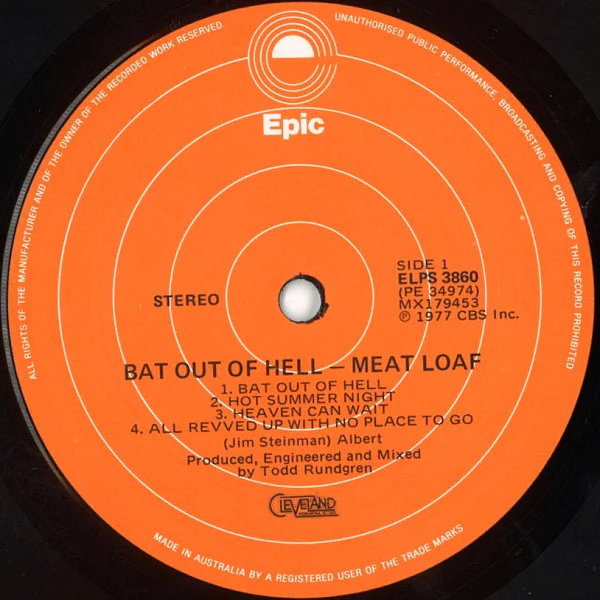 Meat Loaf – Bat Out Of Hell (VG/VG+) – LP, AU 1977 - Image 6