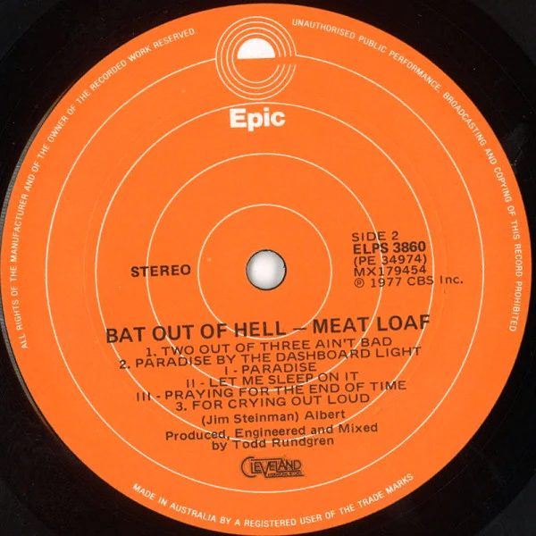 Meat Loaf – Bat Out Of Hell (VG/VG+) – LP, AU 1977 - Image 7