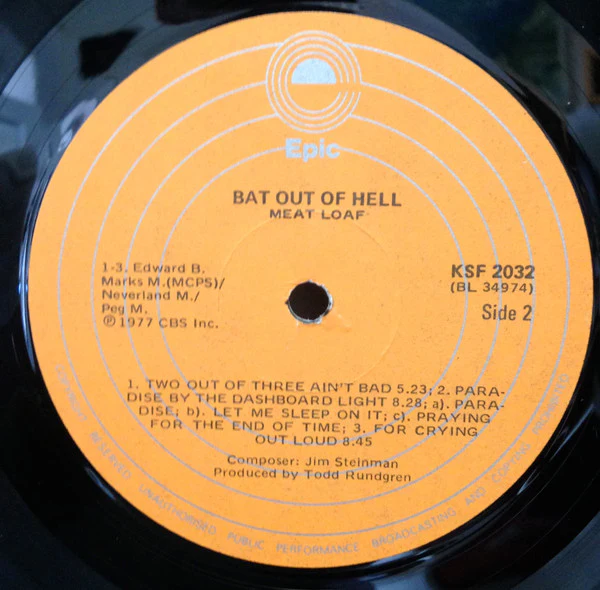 Meat Loaf – Bat Out of Hell (VG+/VG+) – LP, ZA 1977 - Image 3