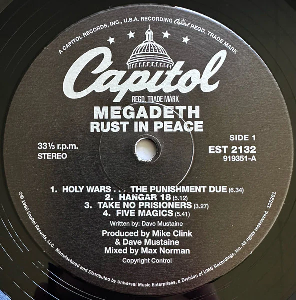 Megadeth – Rust In Peace (M/M) – LP, US 2023 - Image 3