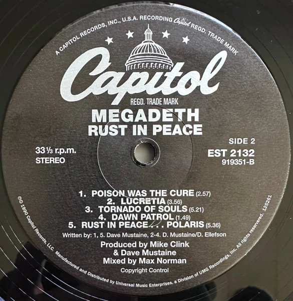 Megadeth – Rust In Peace (M/M) – LP, US 2023 - Image 4