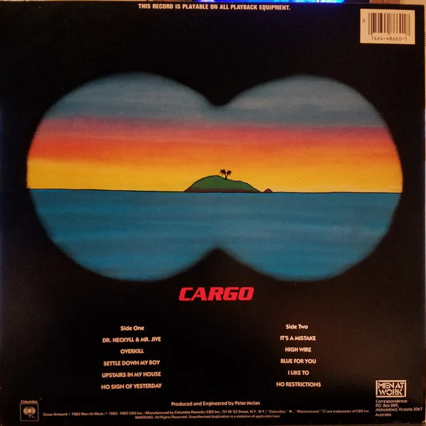 Men At Work – Cargo (M/E) – LP, US 1983 - Image 2