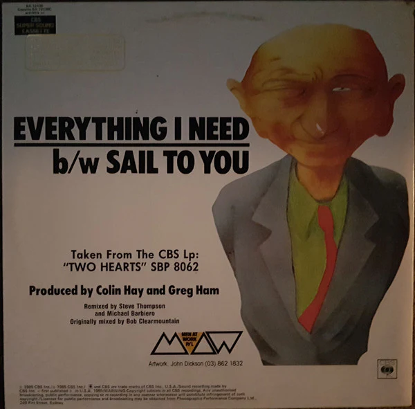 Men At Work – Everything I Need (E/E) – 12", AU 1985 - Image 2