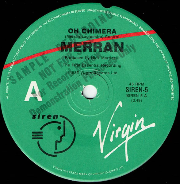 Merran – Oh Chimera (E/E) – 7", AU 1985 - Image 3