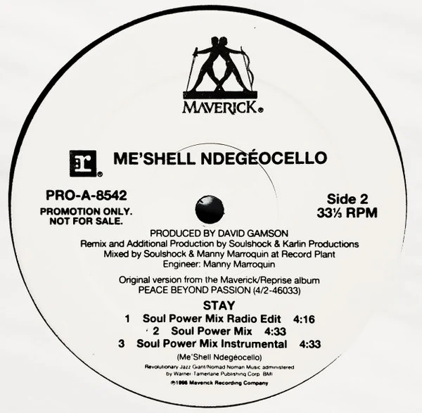 Me'Shell NdegéOcello – Stay (VG+/VG+) – 12", US 1996 - Image 2