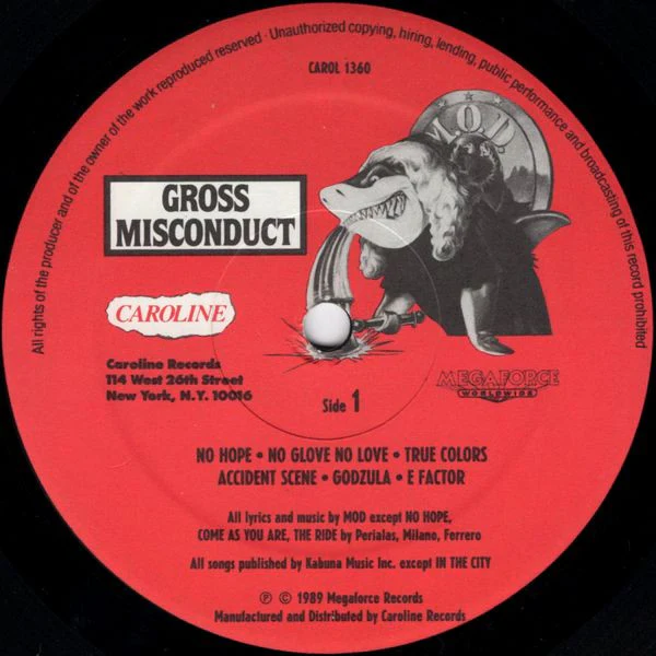 Method Of Destruction – Gross Misconduct (VG+/VG+) – LP, US 1989 - Image 3