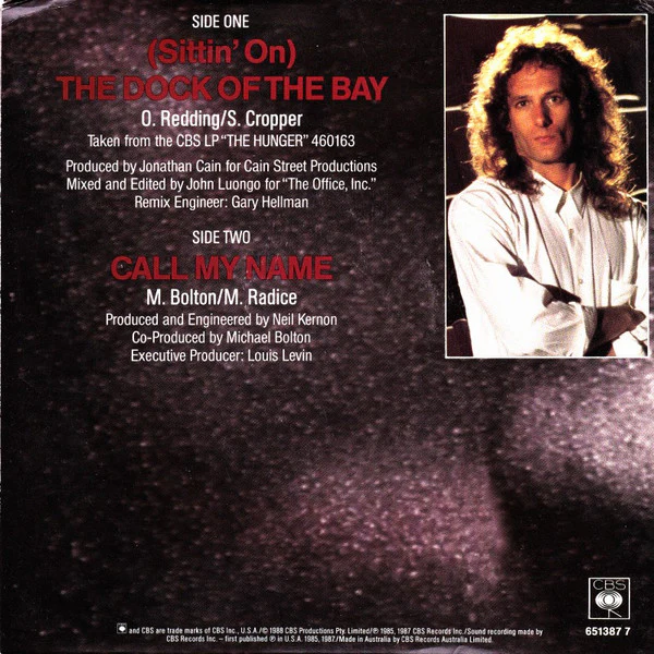 Michael Bolton – (Sittin' On) The Dock Of The Bay (E/E) – 7", AU 1987 - Image 2