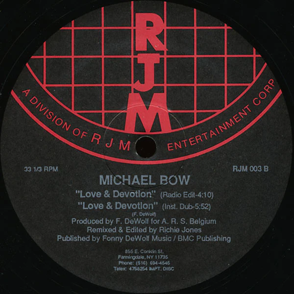 Michael Bow – Love & Devotion (VG/Generic) – 12", US 1986 - Image 2