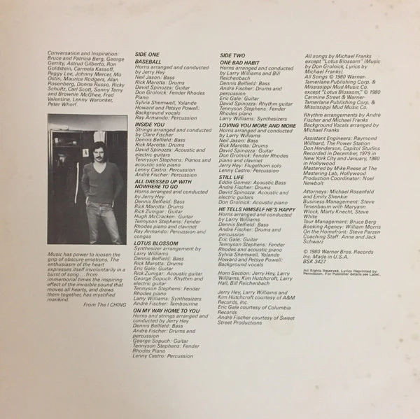 Michael Franks – One Bad Habit (E/VG+) – LP, AU 1980 - Image 4