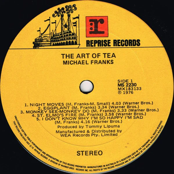 Michael Franks – The Art Of Tea (VG+/VG+) – LP, AU 1976 - Image 3