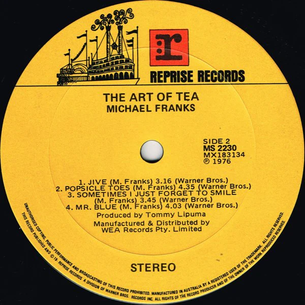 Michael Franks – The Art Of Tea (VG+/VG+) – LP, AU 1976 - Image 4