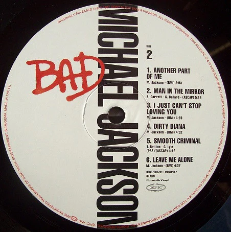 Michael Jackson – Bad (VG+/VG+) – LP, EU 2009 - Image 7