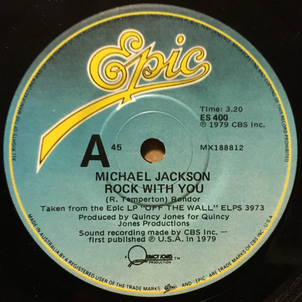 Michael Jackson – Rock With You (VG/VG) – 7", AU 1979 - Image 3