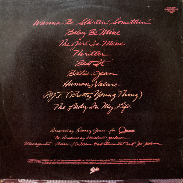Michael Jackson – Thriller (VG/F) – LP, AU 1982 - Image 3