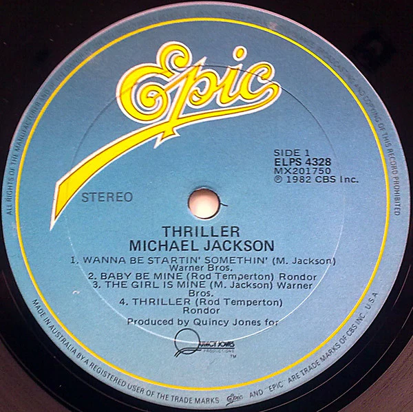 Michael Jackson – Thriller (VG/F) – LP, AU 1982 - Image 4