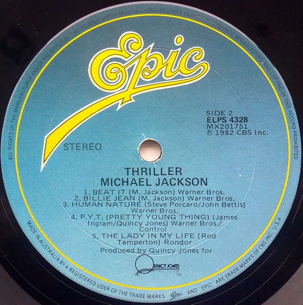 Michael Jackson – Thriller (VG/F) – LP, AU 1982 - Image 5