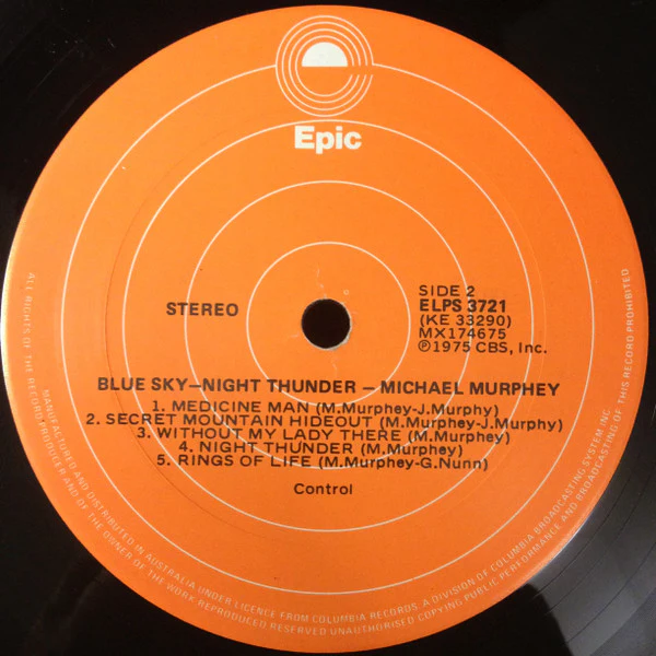 Michael Martin Murphey – Blue Sky · Night Thunder (VG+/VG+) – LP, AU 1975 - Image 5