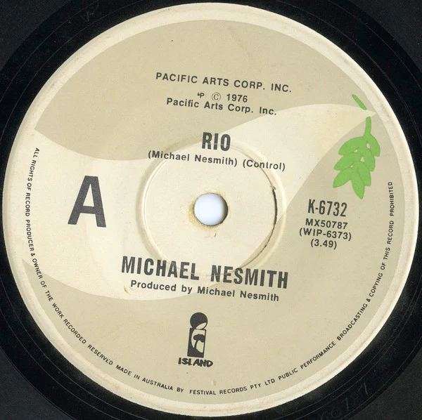 Michael Nesmith – Rio (E/Generic) – 7", AU 1976
