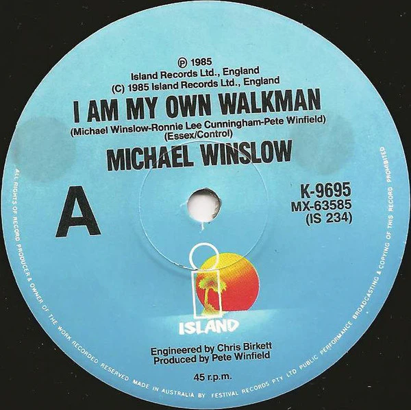 Michael Winslow – I Am My Own Walkman (VG+/VG+) – 7", AU 1985 - Image 3