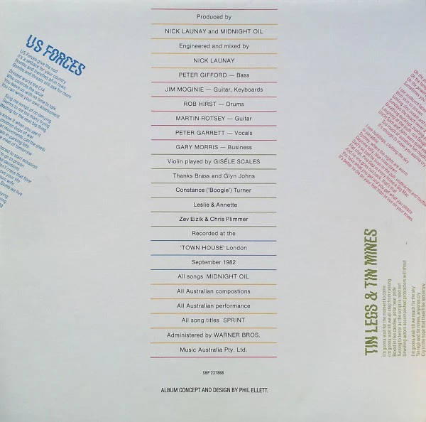 Midnight Oil – 10, 9, 8, 7, 6, 5, 4, 3, 2, 1 (VG+/VG+) – LP, AU 1982 - Image 8