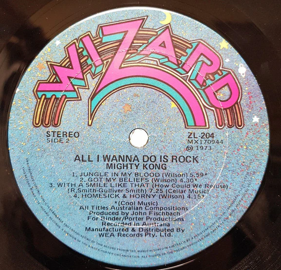 Mighty Kong – All I Wanna Do Is Rock (G+/VG+) – LP, AU 1974 - Image 4