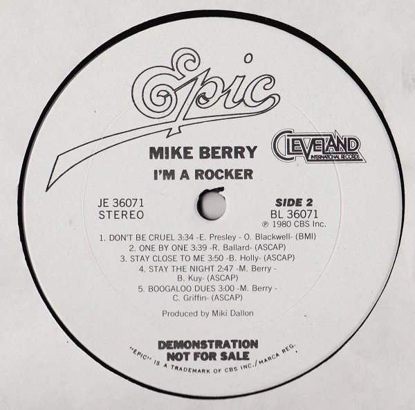 Mike Berry – I'm A Rocker (VG+/VG+) – LP, US 1979 - Image 4