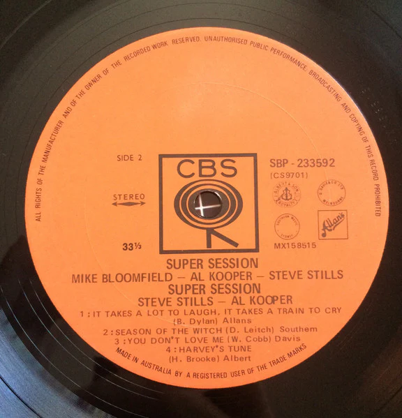 Mike Bloomfield, Al Kooper, Stephen Stills – Super Session (VG+/E) – LP, AU 1968 - Image 4