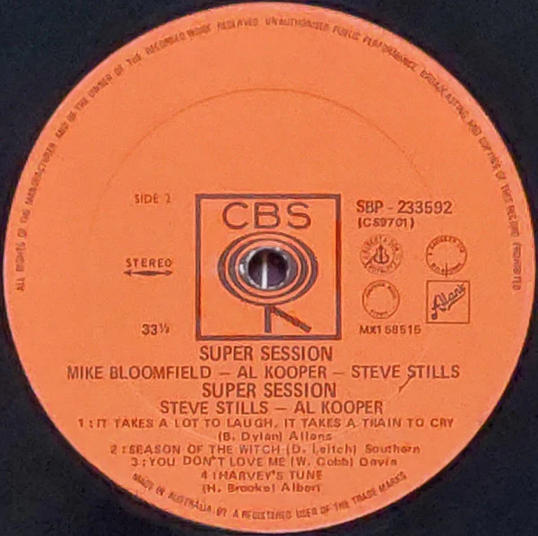 Mike Bloomfield, Al Kooper, Stephen Stills – Super Session (VG+/E) – LP, AU 1968 - Image 6