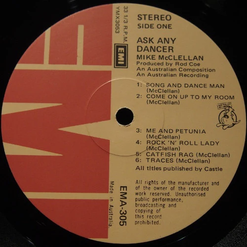 Mike McClellan – Ask Any Dancer (VG/VG) – LP, AU 1974 - Image 4