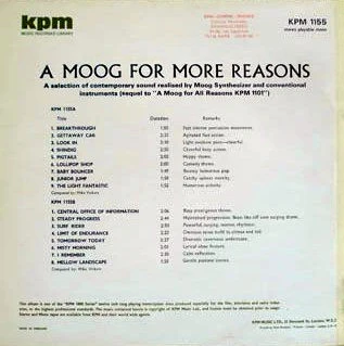 Mike Vickers – A Moog For More Reasons (VG+/VG+) – LP, UK 1975 - Image 2