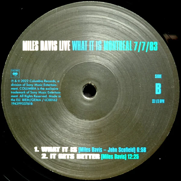 Miles Davis – Miles Davis Live (What It Is) (Montreal 7/7/83) (E/E) – 2xLP, Worldwide 2022 - Image 5