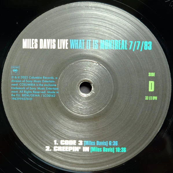 Miles Davis – Miles Davis Live (What It Is) (Montreal 7/7/83) (E/E) – 2xLP, Worldwide 2022 - Image 7