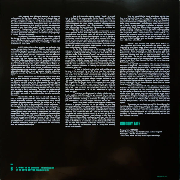 Miles Davis – Miles Davis Live (What It Is) (Montreal 7/7/83) (E/E) – 2xLP, Worldwide 2022 - Image 9