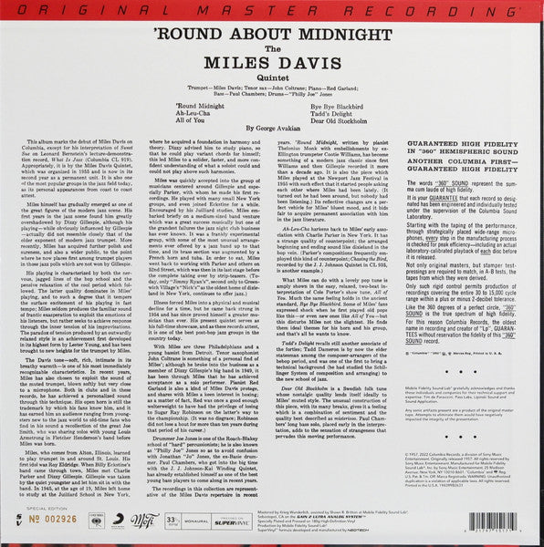 Miles Davis – 'Round About Midnight (NM/E) – LP, US 2024 - Image 2