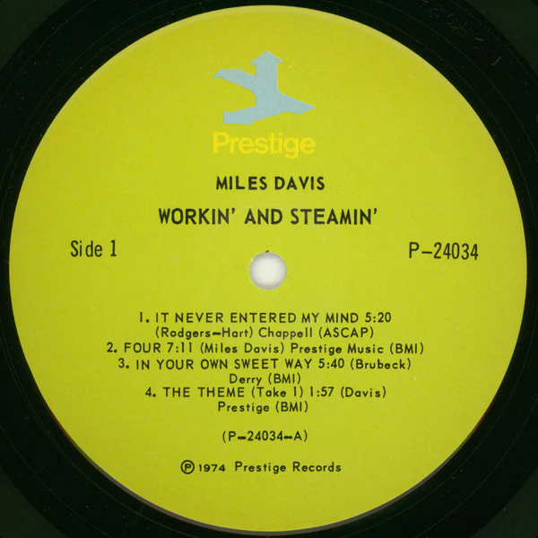 Miles Davis – Workin' And Steamin' (VG/G+) – LP, US 1974 - Image 5