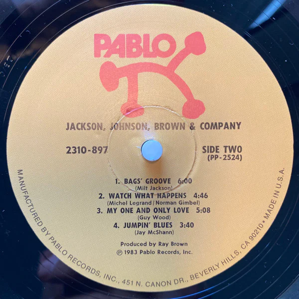 Milt Jackson, J.J. Johnson, Ray Brown – Jackson, Johnson, Brown, & Company (VG+/VG+) – LP, US 1983 - Image 4