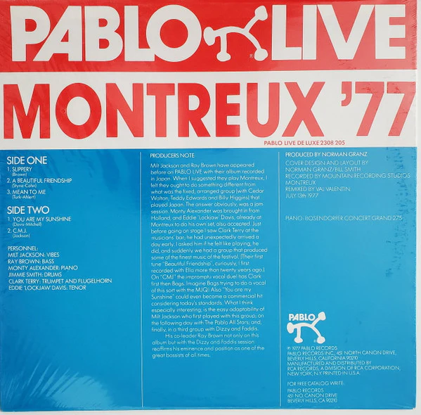 Milt Jackson, Ray Brown – Montreux '77 (VG+/VG+) – LP, US 1977 - Image 2