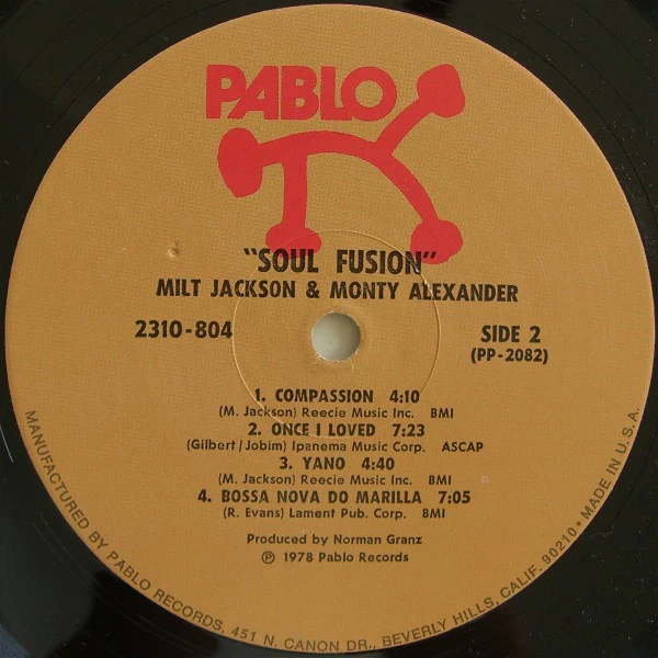 Milt Jackson, The Monty Alexander Trio – Soul Fusion (VG+/VG+) – LP, US 1978 - Image 6
