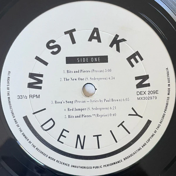 Mistaken Identity – Bits & Pieces (E/VG+) – LP, AU 1989 - Image 3