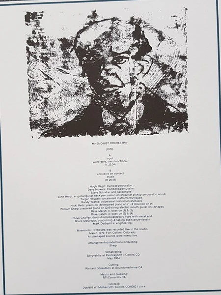 Mnemonist Orchestra, Mnemonists – Mnemonist Orchestra / Some Attributes Of A Living System (E/E) – 2xLP, US 1985 - Image 6