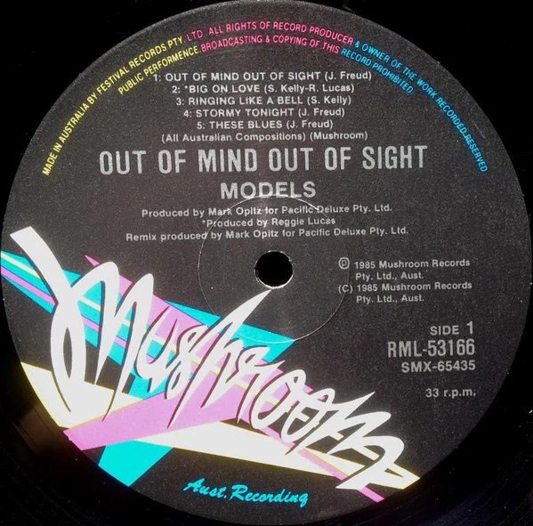 Models – Out Of Mind Out Of Sight (VG+/VG+) – LP, AU 1985 - Image 3