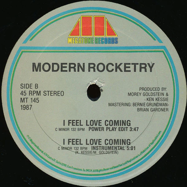 Modern Rocketry – I Feel Love Coming (VG/Generic) – 12", US 1987 - Image 2
