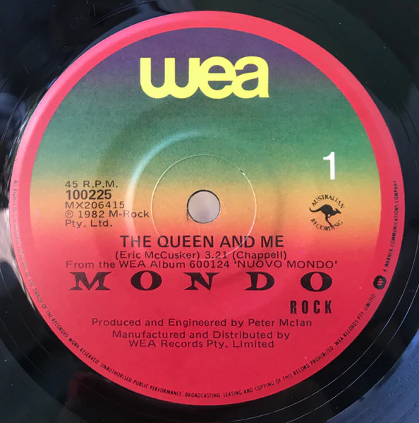 Mondo Rock – The Queen And Me (VG/E) – 7", AU 1982 - Image 3