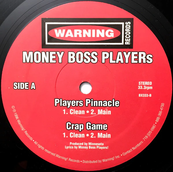 Money Boss Players – Walk With The Limp (VG+/Generic) – 12", US 1996 - Image 2