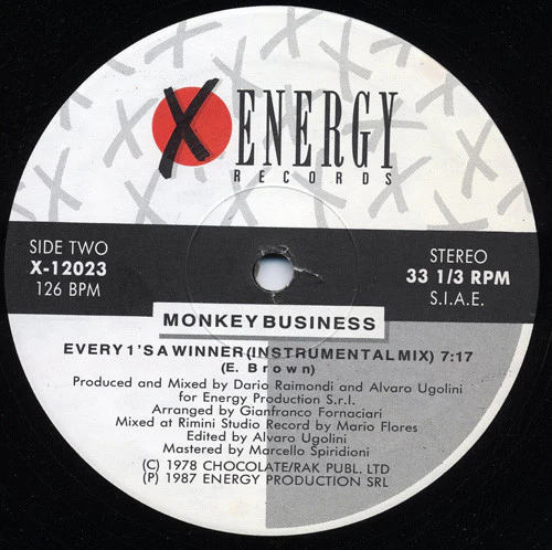 Monkey Business – Every 1's A Winner (VG/Generic) – 12", IT 1987 - Image 4