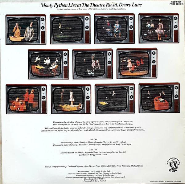 Monty Python – Monty Python Live At Drury Lane (E/VG+) – LP, AU 1974 - Image 2