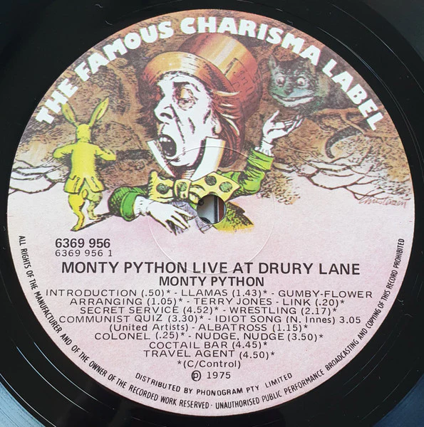 Monty Python – Monty Python Live At Drury Lane (E/VG+) – LP, AU 1974 - Image 3