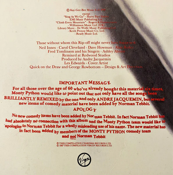 Monty Python – The Final Rip Off (E/E) – 2xLP, Australasia 1987 - Image 7